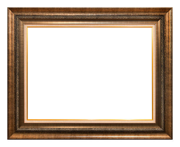 starožitný zlatý rám - bronz slitina fotky - stock snímky, obrázky a fotky