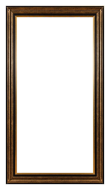 starožitný zlatý rám - bronz slitina fotky - stock snímky, obrázky a fotky