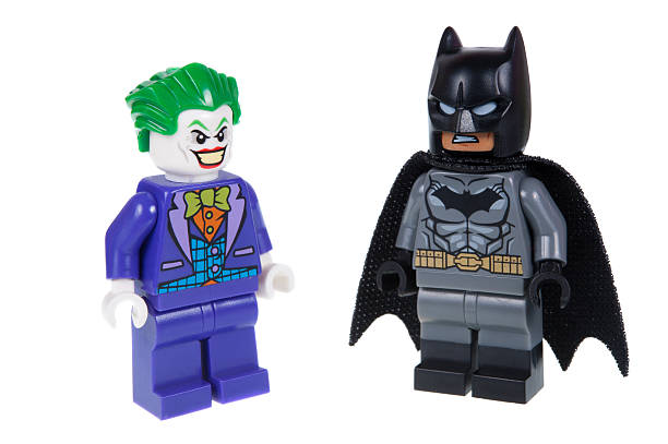 batman e o joker lego minifigure - batman imagens e fotografias de stock