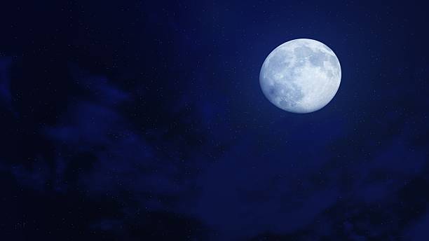 istock Big full moon in a dark night sky 503540870