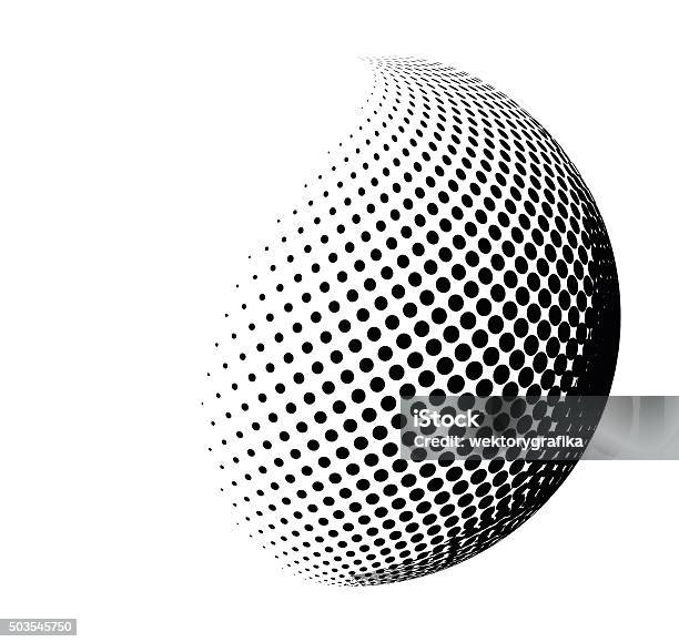 Halftone Shape Vector Logo Symbol Icon Design Stock Illustration - Download Image Now - Globe - Navigational Equipment, Planet - Space, Abstract