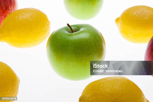 Colouful Fruit Apple And Lemon Stock Photo - Download Image Now - Arts Culture and Entertainment, Bright, Brightly Lit