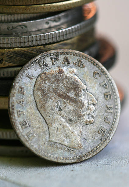 istock Old coin from serbia 503554978