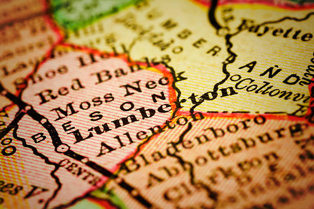 istock Lumberton, North Carolina on an Antique map 503556088