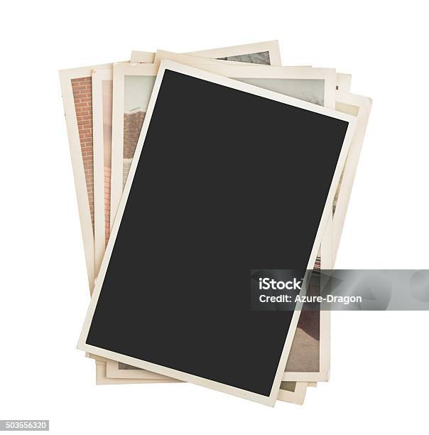 Stack Of Photos Isolated Stock Photo - Download Image Now - Photograph, Photography, Old