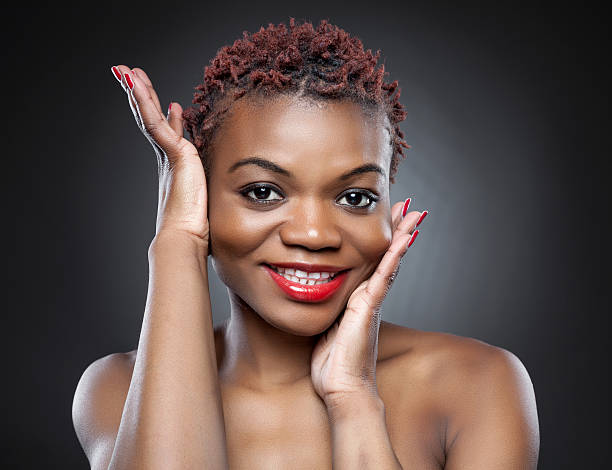 Black Beauty With Short Spiky Hair Stock Photo - Download Image Now -  Adult, Adults Only, African Ethnicity - iStock