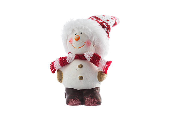 istock Christmas snowman toy isolated on a white background 503556520