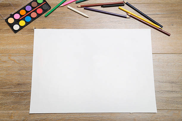 istock School supplies with blank paper 503556648