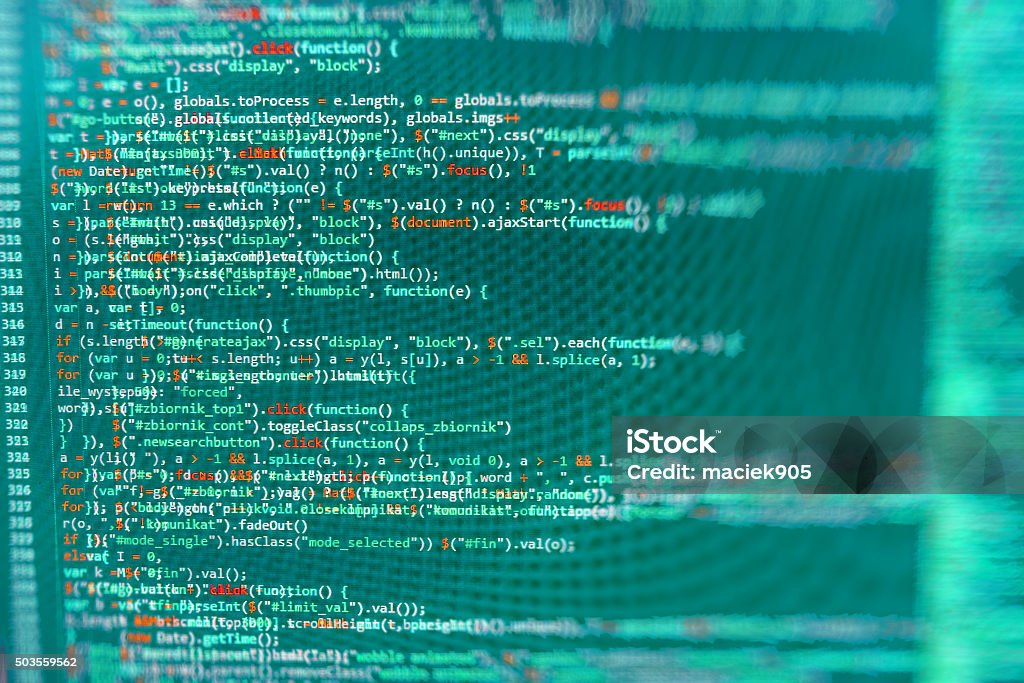 Computer Source Code Programmer Script Developer Stock Photo - Download ...