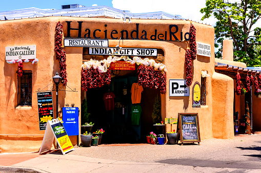 Albuquerque, NM, USA - June 17, 2015: Hacienda del Rio gift shop in Old Town Albuquerque New Mexico