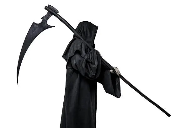 Grim Reaper isolated on white background