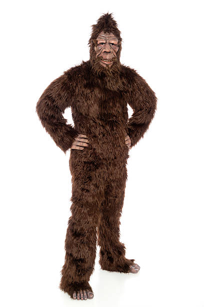 standing bigfoot - monkey mask animal ape stock-fotos und bilder