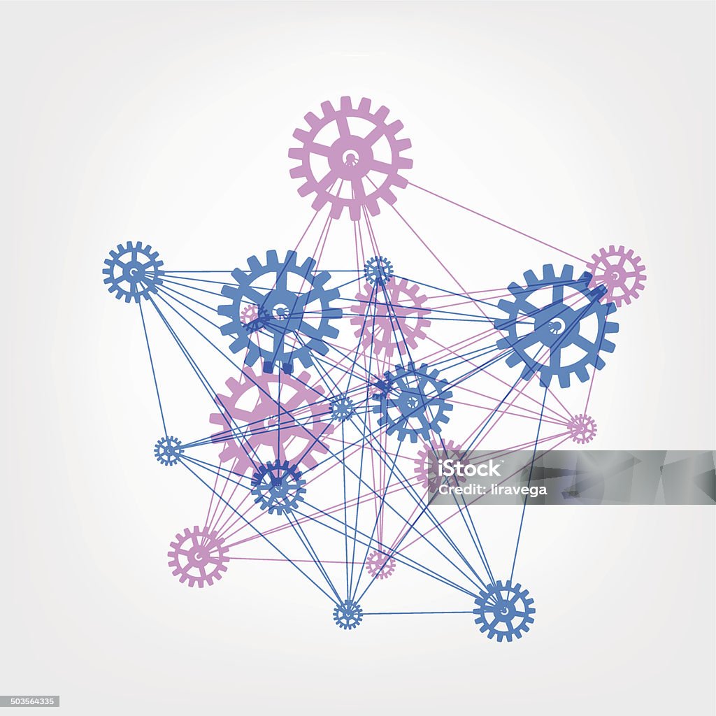 Engrenages illustration design - clipart vectoriel de Abstrait libre de droits