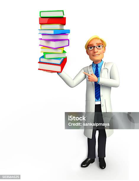Young Doctor With Books Stock Photo - Download Image Now - Accidents and Disasters, Author, Book