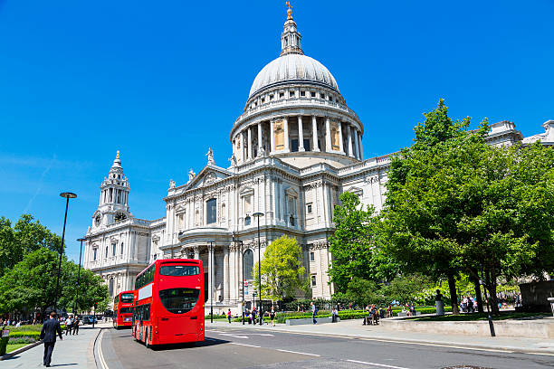 St Paul's cathedral, London stock photo