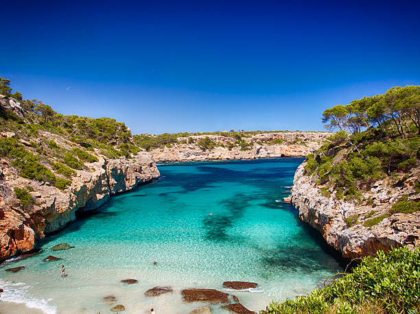 Beach in Majorca stock photo