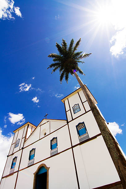 Colonial Main Church of Pirenopolis stock photo