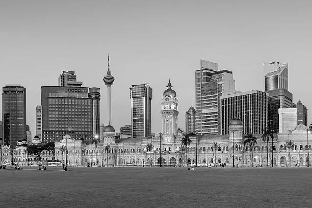 Merdeka Square in downtown Kuala Lumpur at twilight