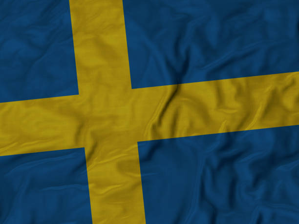 istock Close up of Ruffled Sweden flag 503566882