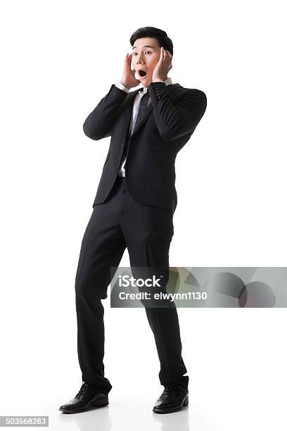 Asian Business Surprised Stock Photo - Download Image Now - Business Person, Businessman, Full Length