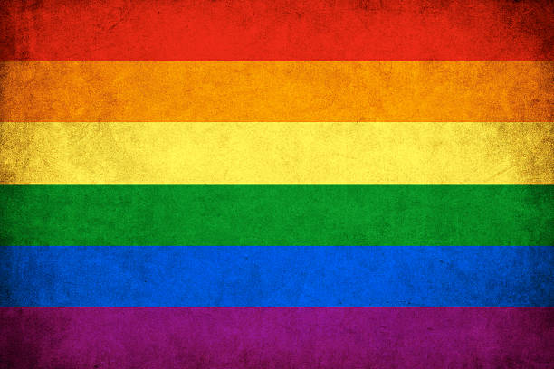 istock Grunge Rainbow flag illustration of gay and lesbian 503568366