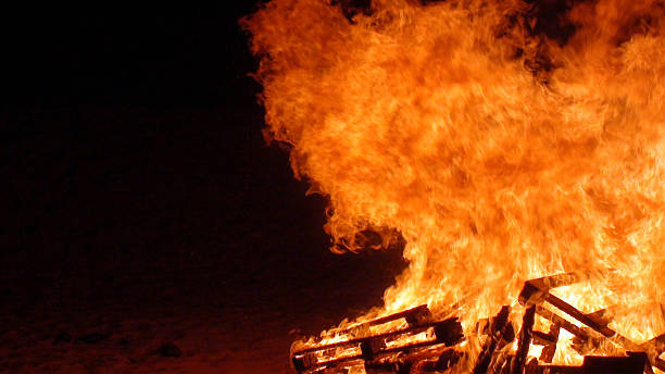istock View Of Wood On Fire At The Night 503568588