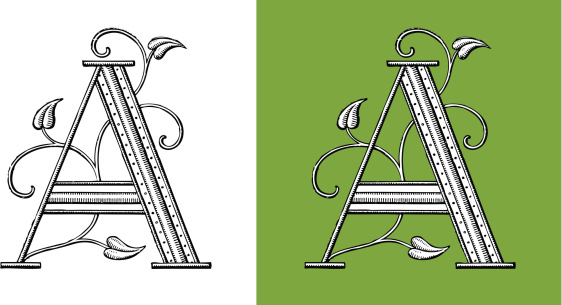 Hand-drawn vector drawing Alphabet -Capital Letters. Black-and-White sketch on a transparent background (.eps-file). 