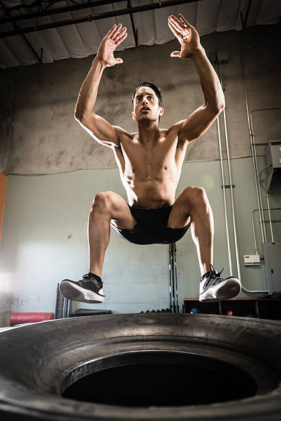 istock Box Jumps on Large Tires 503568908