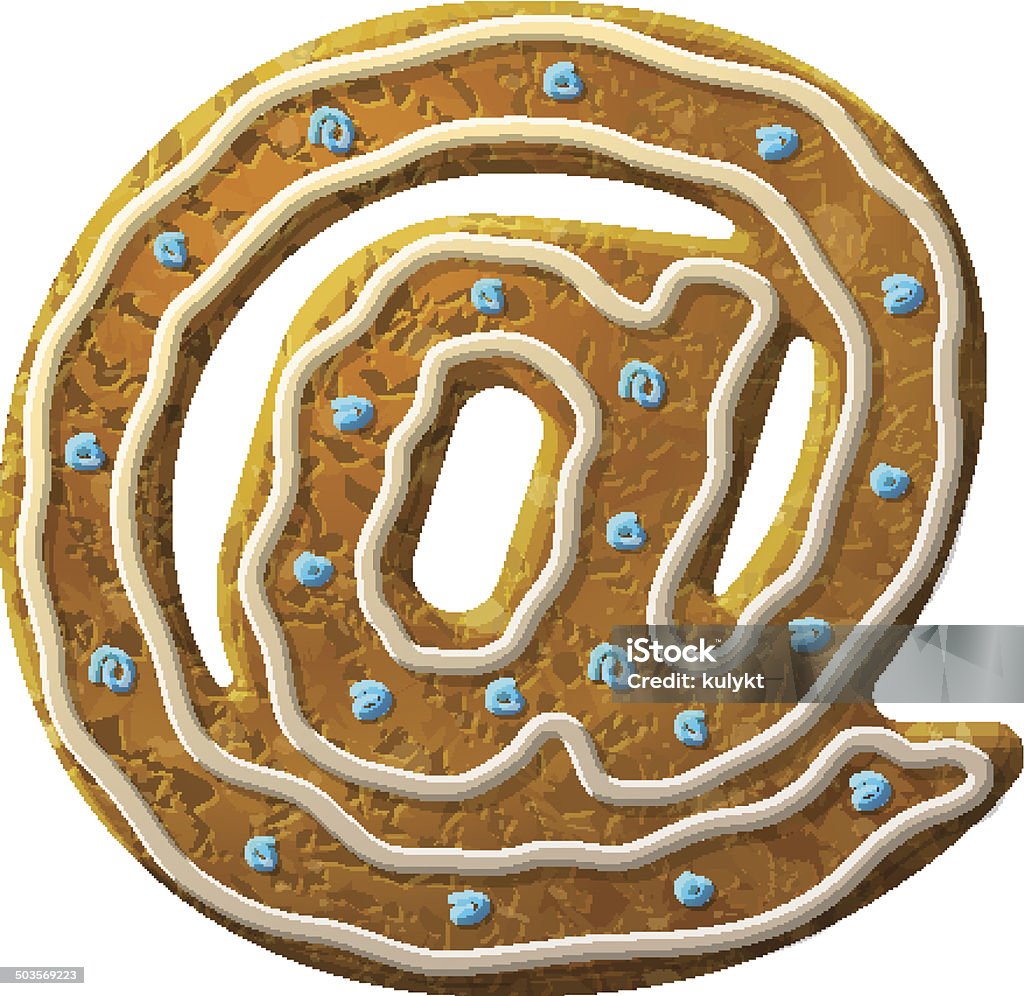Email Gingerbread Gingerbread Mail Symbol Decorated Colored Icing Stock Illustration ...