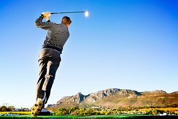istock Teeing off on a perfect day. Life is good! 503569459
