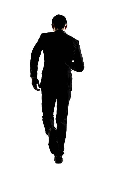 istock Silhouette of business man running 503570139