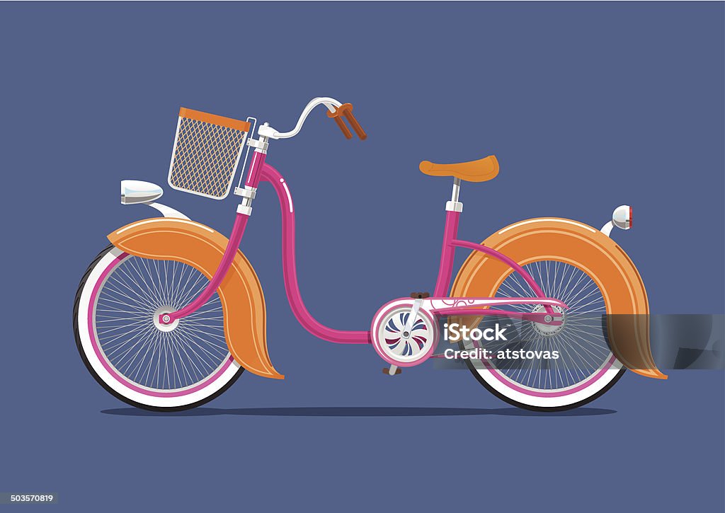 Gorgeous feminine bike Feminine bicycle. Adult stock vector