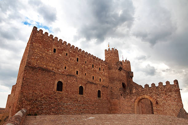 Bishops Castle Siguenza. Castle of the Bishops of Siguenza stock photo