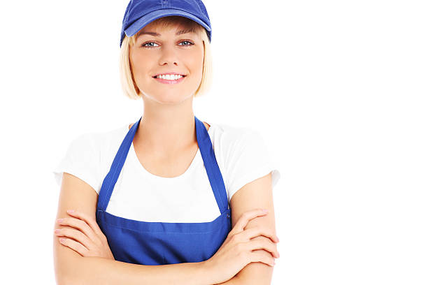 istock Pretty woman in uniform 503578342