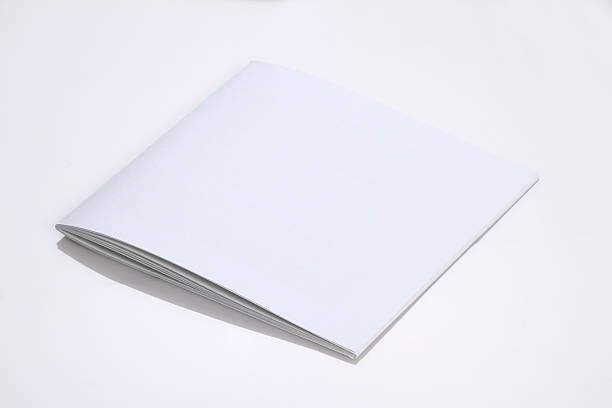 istock Folded White Blank Brochure Magazine Cover for Mockups 503579550