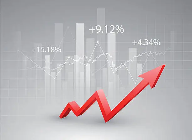 Vector illustration of Stock market chart