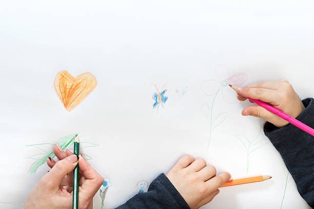 istock Children and mother hand draw 503581798