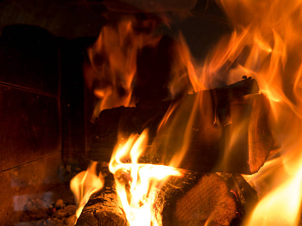 istock Burning wood in the stove 503582620