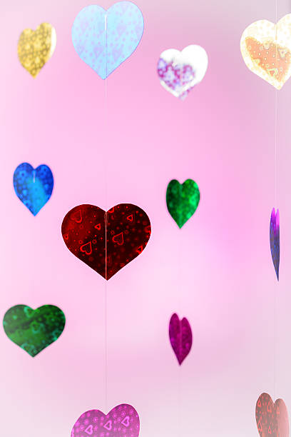 istock Colorful hearts hanging on the line 503584884