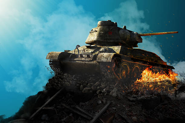 istock Tank on a pile of rubble 503584970