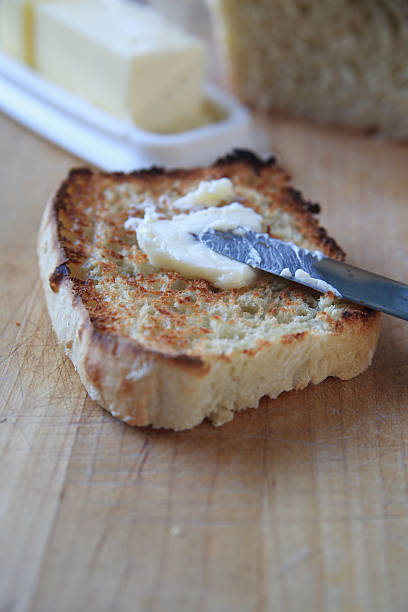 Slice of toast with butter