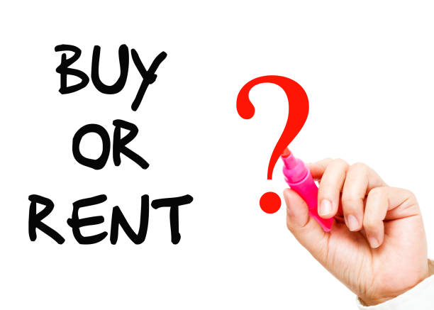 istock Buy or Rent words written by hand 503587524