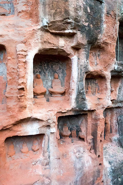 istock Buddha Statue grotto in Leshan, China 503590378