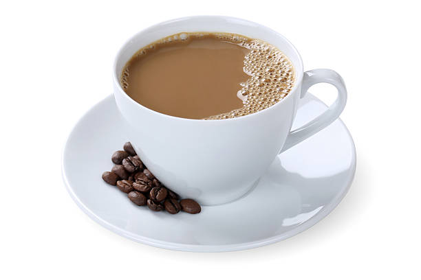 istock Milk coffee cafe con leche latte in cup isolated 503591842