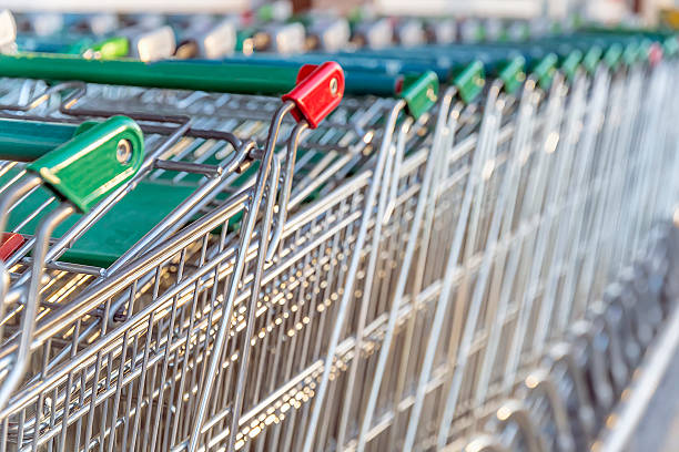 istock Green shopping carts 503592272