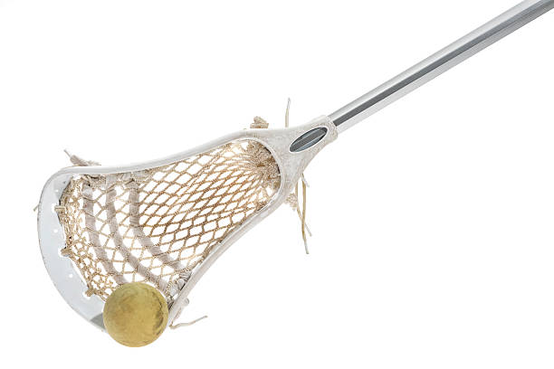 istock Lacross stick and ball on white background 503593070