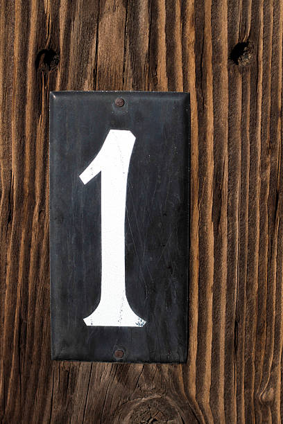 istock Number 1 Street Plaque On Old Wood 503593140