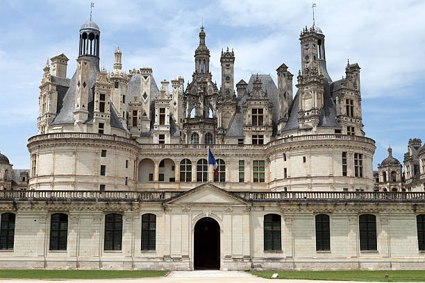Chambord, France - June 18, 2013: Chambord Castle. Built as a hunting lodge for King Francois I, between 1519 and 1539, this castle is the largest and most frequented of the Loire Valley.