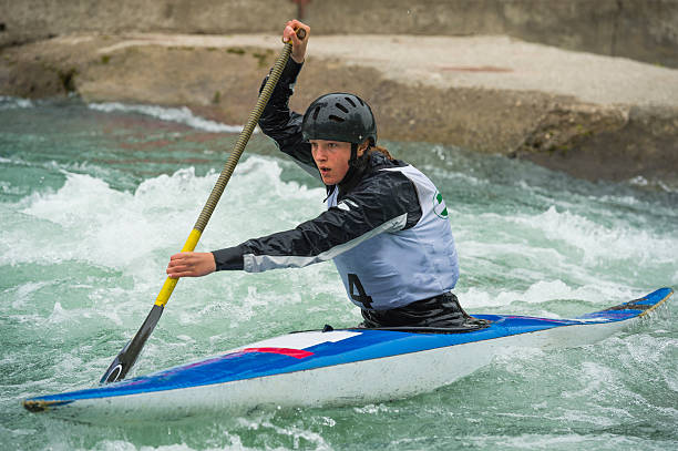 istock Young Women on Wild Water During the Race 503596813