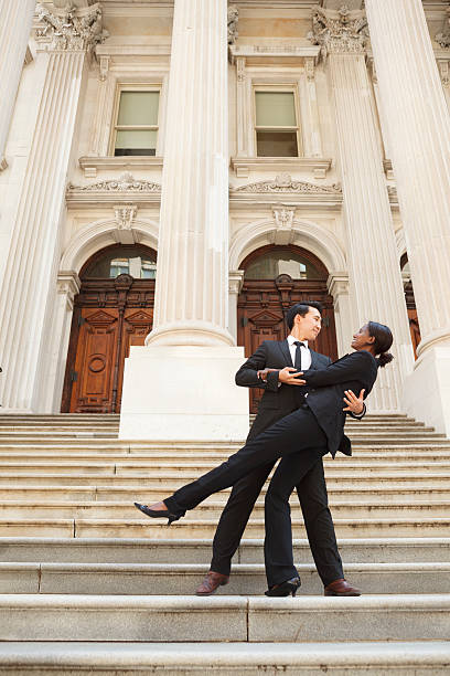 istock Man and Woman Dancing on Steps 503596879